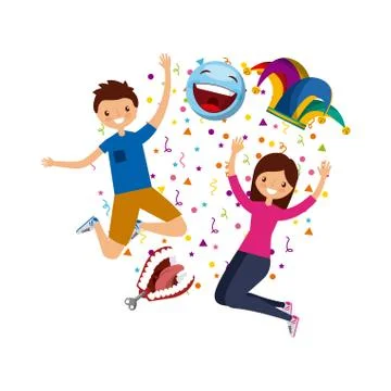 April fools day design Ilustração Stock