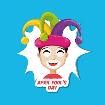 April fools day design Ilustração Stock