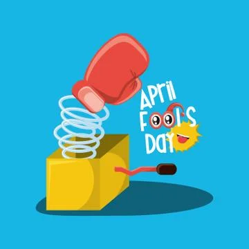 April fools day design Ilustração Stock