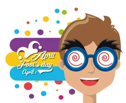 April fools day design Ilustração Stock