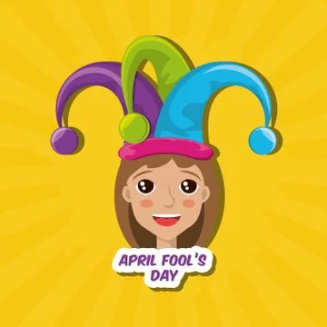 April fools day design Ilustração Stock