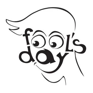 April fools day design. Vector illustration Stock Illustration