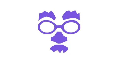 April Fools Day text morphing into funny glasses - looping animation on white. Stock Footage 86896912