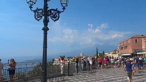 April IX square in Sicily Stock Footage 345255776