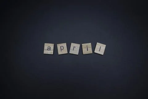 April Letters Stock Photos