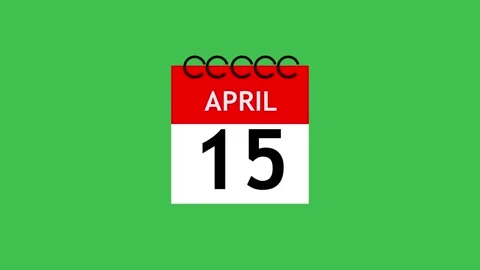 April month calender. calender simple icon animation date change time month.. Video stock 307976900