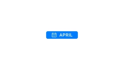 April Month Text Overlay Animation With Transparent Background Stock Footage 315011015
