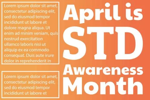 April is STD Awareness Month concept. Sexually Transmitted Diseases. Template Stock Illustration