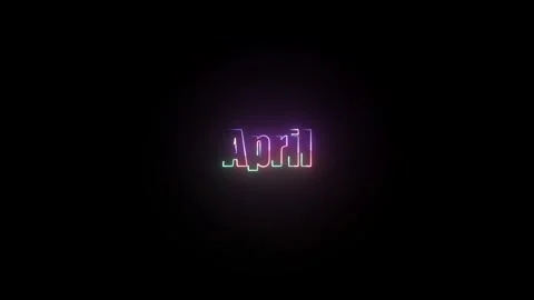 April Text Animation | Calendar Motion Graphic MP4 Stock Footage 322623142