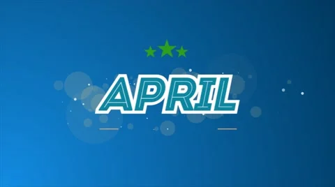 April Text Stinger Stock Footage 66112718