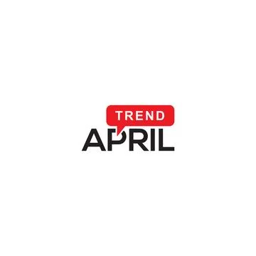 April trend label. Vector icon illustration Stock Illustration