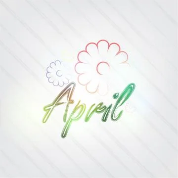 April typography Stock Illustration