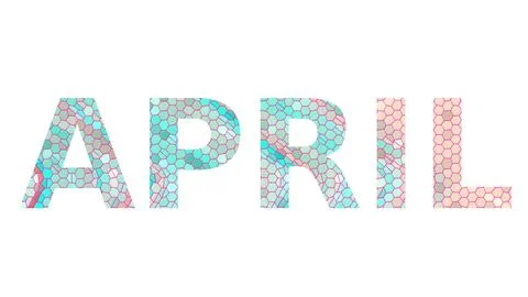 APRIL Word text design image stock Stock Illustration