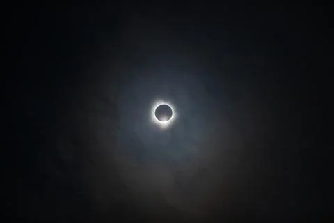 April8, 2024 solar eclipse as seen in Texas Stock Photos
