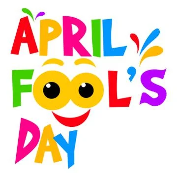 Aprils fool's day fun text design Stock Illustration