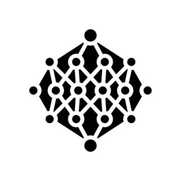 Apriori algorithm glyph icon vector illustration Stockillustratie