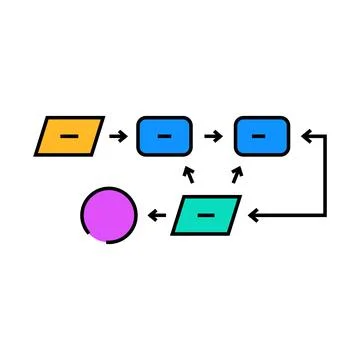 Apriori algorithm icon color illustration Stock Illustration