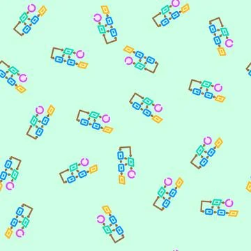 Apriori algorithm vector seamless pattern Stock Illustration