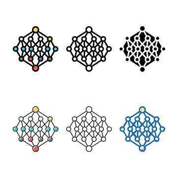 Apriori diversity algorithm color icon vector Stockillustratie