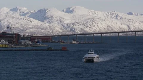 Aproaching Tromso Stock Footage 155453378