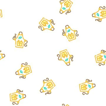 Apron clothing vector seamless pattern Stock Illustration