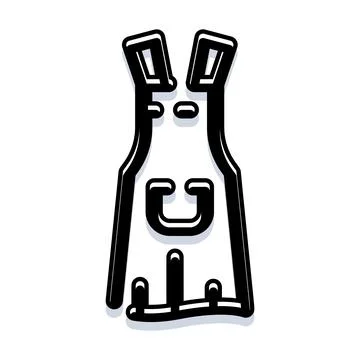 Apron for cooking and kitchen work protection イラスト素材