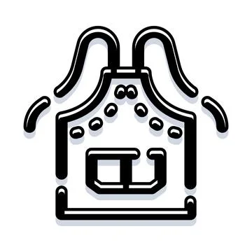 Apron cooking kitchen workwear protective clothing icon Illustration