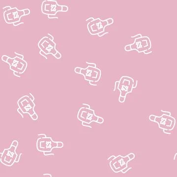 Apron for cooking line vector seamless pattern イラスト素材