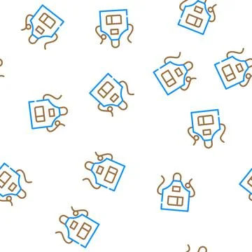Apron denim vector seamless pattern Stock Illustration