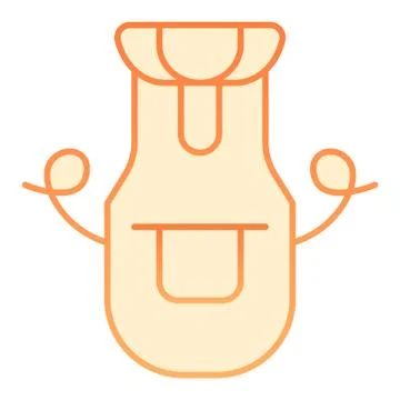 Apron flat icon. Kitchen apron orange icons in trendy flat style. Protective Stockillustratie