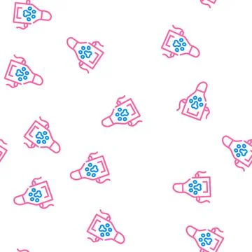 Apron groomer vector seamless pattern color Stock Illustration