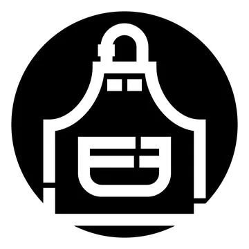Apron icon for cooking and kitchen use Illustration