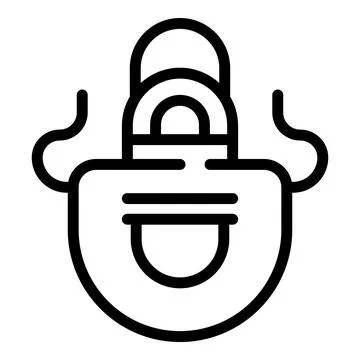 Apron icon outline vector. Cook kitchen Stock Illustration