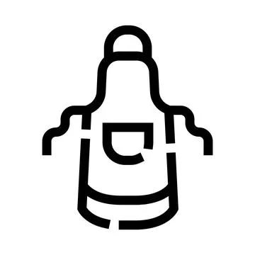 Apron icon representing cooking, baking, and professional kitchen uniform Illustration