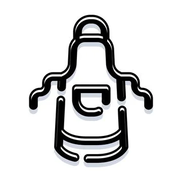 Apron icon representing cooking, baking, and culinary art Stock Illustration