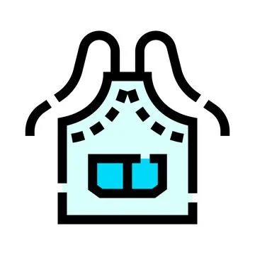 Apron icon representing cooking culinary uniform workwear Stock Illustration