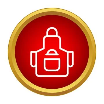 Apron icon representing cooking, kitchen, and bakery uniform Stock Illustration
