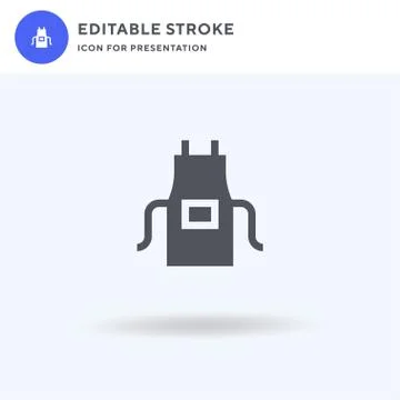 Apron icon vector, filled flat sign, solid pictogram isolated on white, logo  Stock Illustration