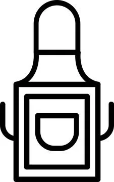 Apron Line Icon Design Stock Illustration