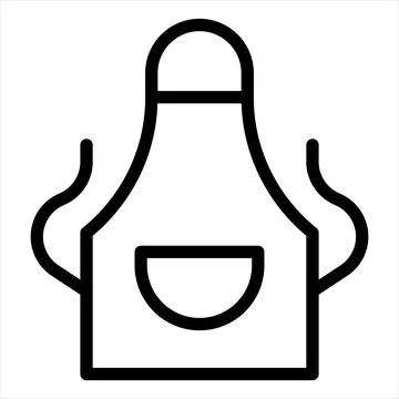 Apron line icon vector illustration isolated on white background Stock Illustration