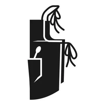 Apron with pocket side view icon, simple style Stock Illustration