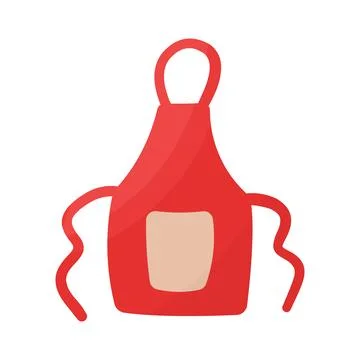 Apron red kitchen cook bbq icon element Stock Illustration