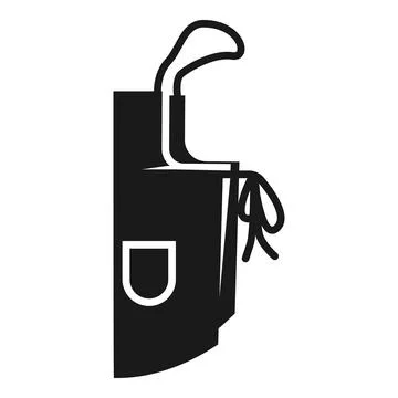 Apron side view icon, simple style Stock Illustration