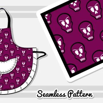 Apron With Skulls Stock Illustration