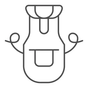 Apron thin line icon. Kitchen apron vector illustration isolated on white Stockillustratie
