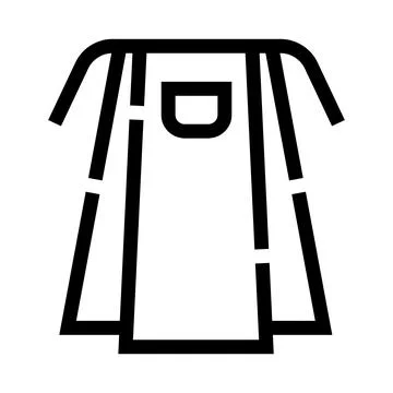 Apron uniform cook kitchen protection outline icon Illustration