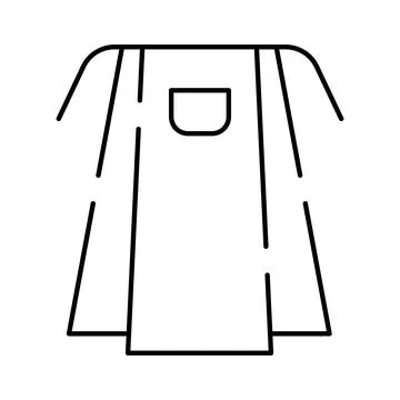 Apron uniform protecting garment for kitchen cooking Illustration