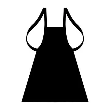 Apron vector black icon on white background Stock Illustration