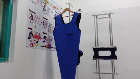 Aprons or personal protective equipment for radiology staff or patients mad.. Stock Footage 277437146
