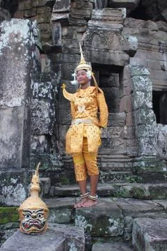 Apsara at Angkor Stock Photos